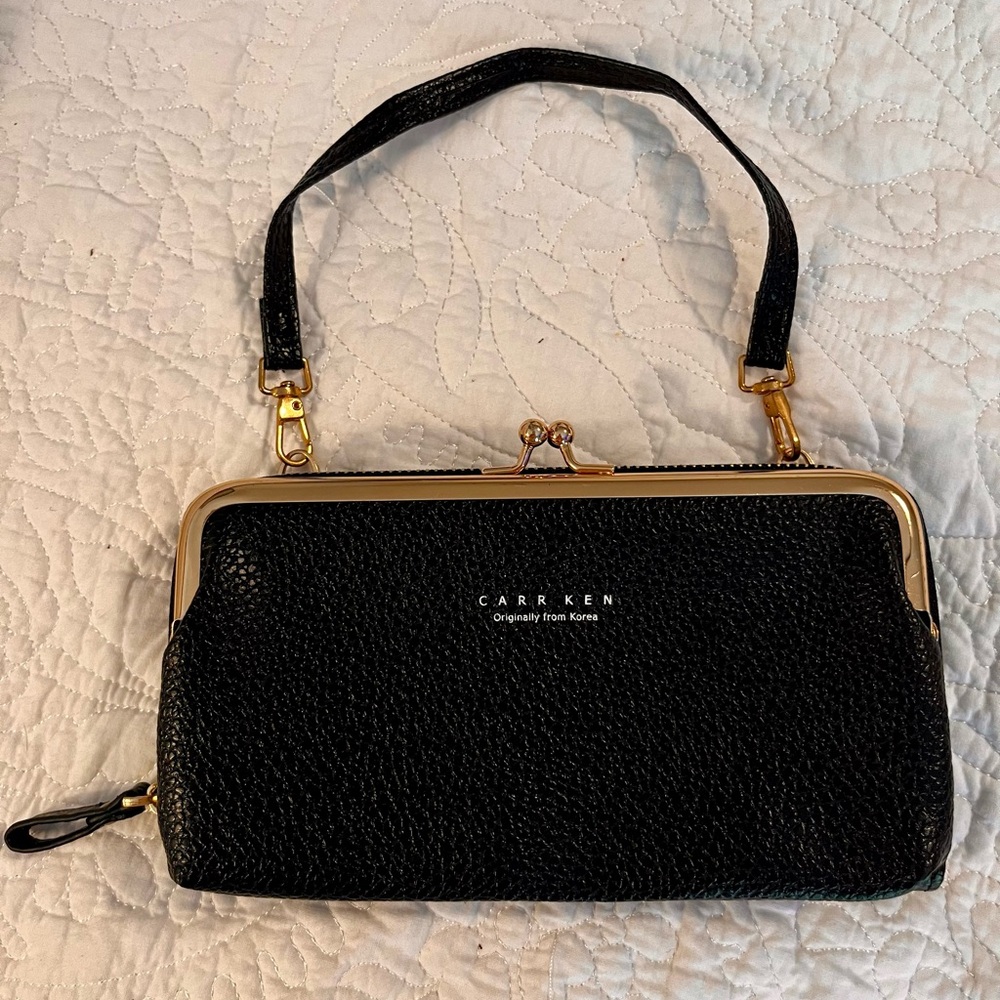 Carr Ken Black Wallet with strap